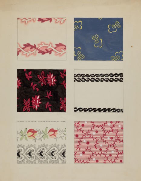 Materials from Quilt, c. 1936.