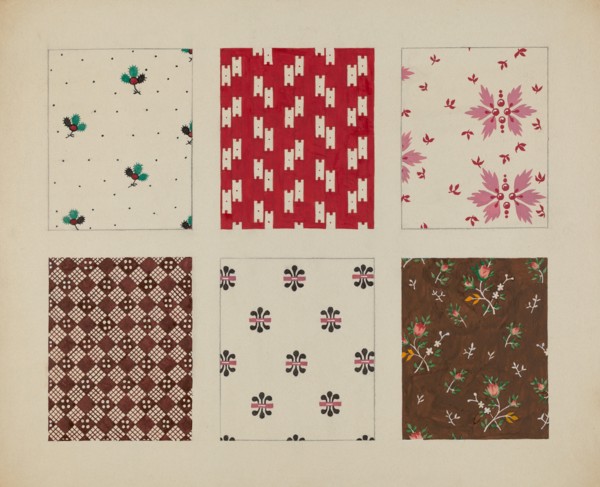 Materials from Quilt, c. 1937.
