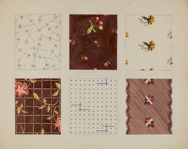 Materials from Quilt, c. 1937.