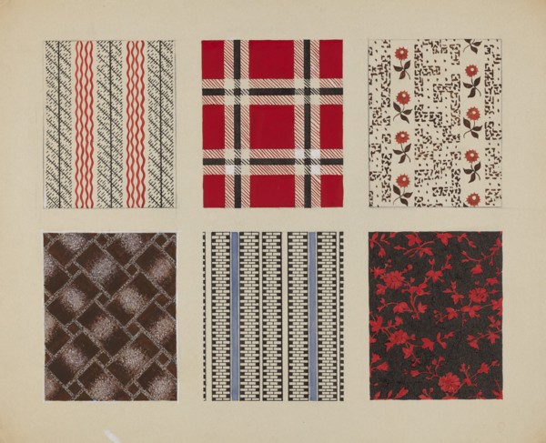 Materials from Quilt, c. 1937.