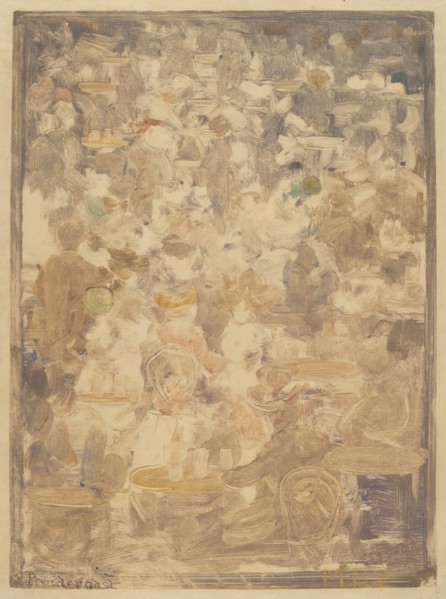 Outdoor Cafe Scene, 1900/1905.