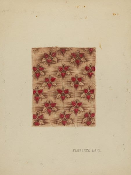 Lining of Baby's Hood, c. 1937.