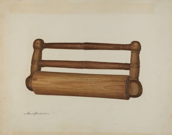 Pa. German Rolling Pin, c. 1941. Creator: Frank Budash.