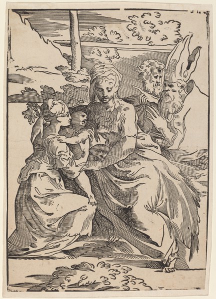 The Holy Family with Two Saints.