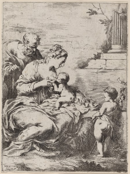 The Holy Family with Saint John.