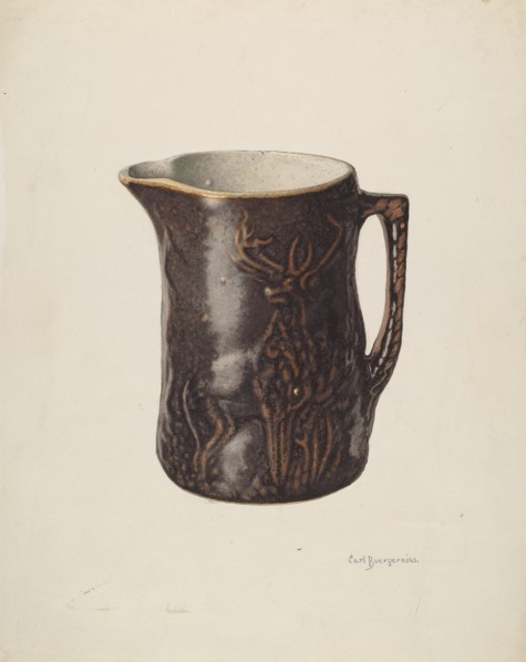 Wide Top Jug or Pitcher, c. 1940.