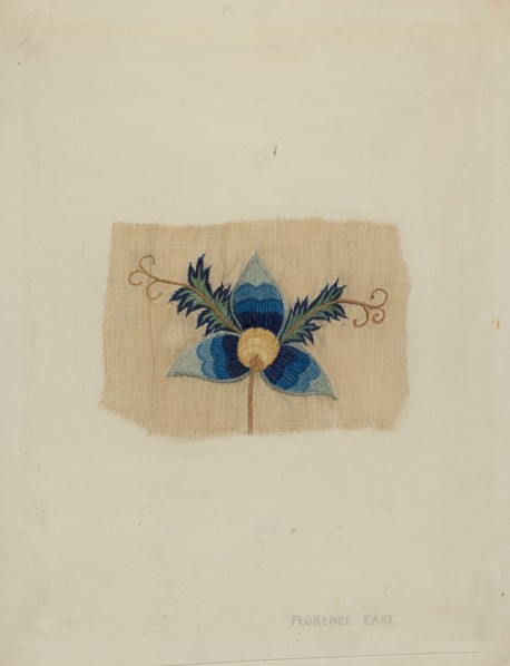 Fragment of Bed Curtain, c. 1937.