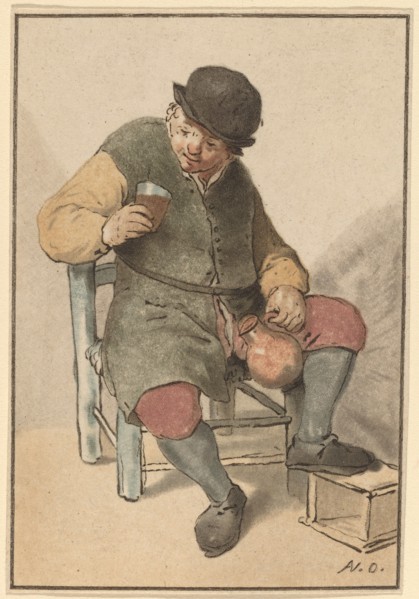 Seated Peasant with Jug, c. 1763.