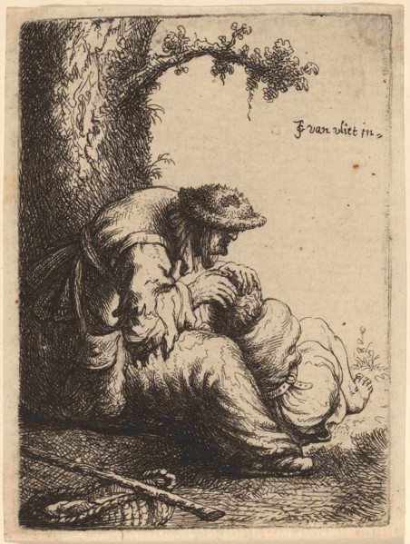 Beggar Woman Fleaing a Boy, 1632.