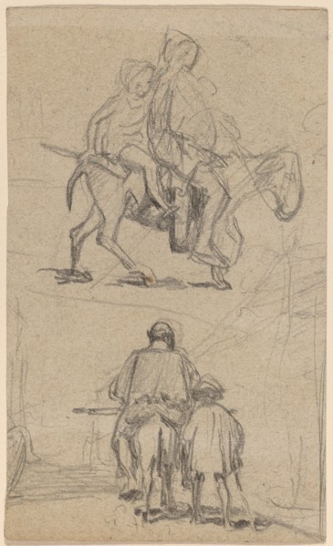 Father, Son, and Donkey, c. 1859.