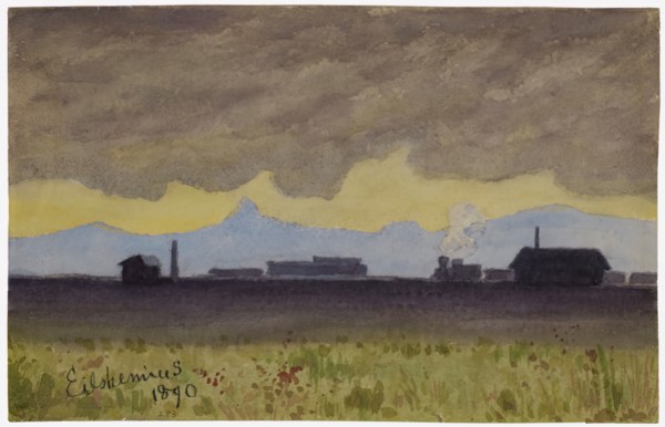 Train Landscape in Arizona, 1890.