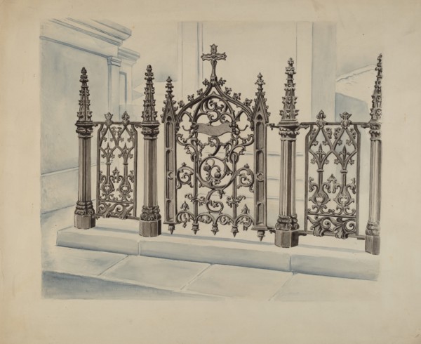 Cast Iron Gate and Fence, c. 1936.