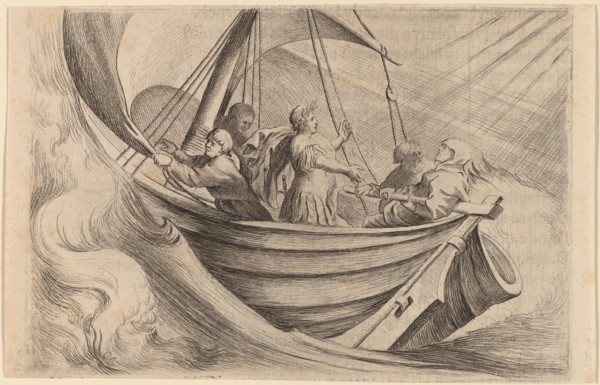 Caesar Crossing Stormy Seas, 1634.