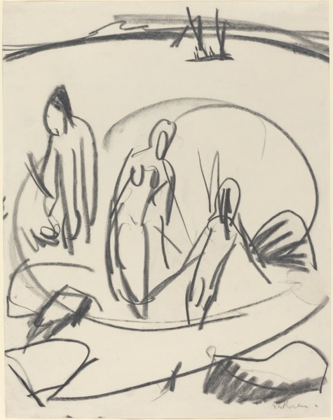 Three Bathers in the Sea, c. 1914.