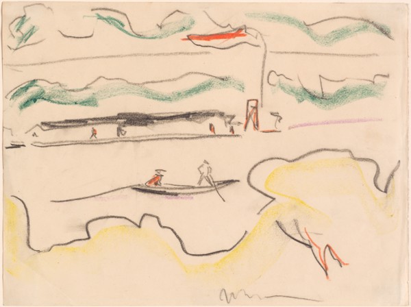 Elbe Landscape Near Dresden, 1909.