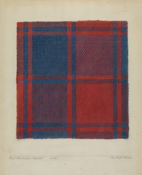 Plaid Homespun Coverlet, 1935/1942.