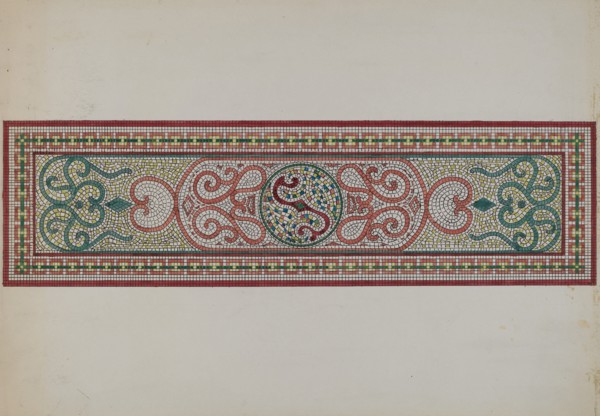 Mosaic Pattern in Doorstep, c. 1936.