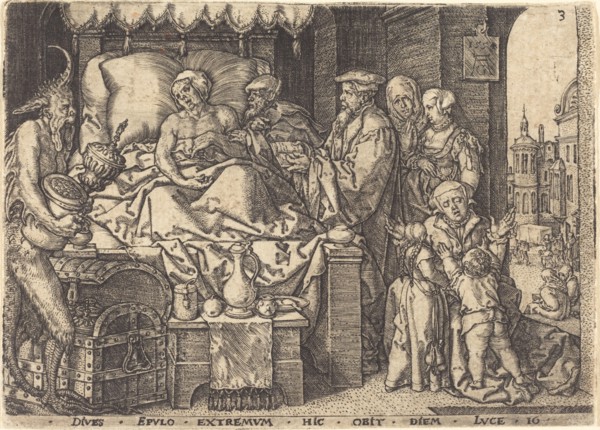 The Rich Man on His Death Bed, 1554.