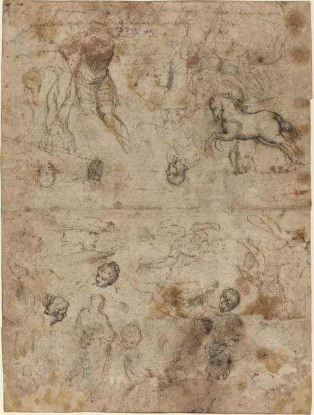 Sheet of Studies, late 16th century.