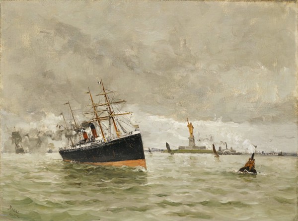 New York: Entering the Harbor, 1887.
