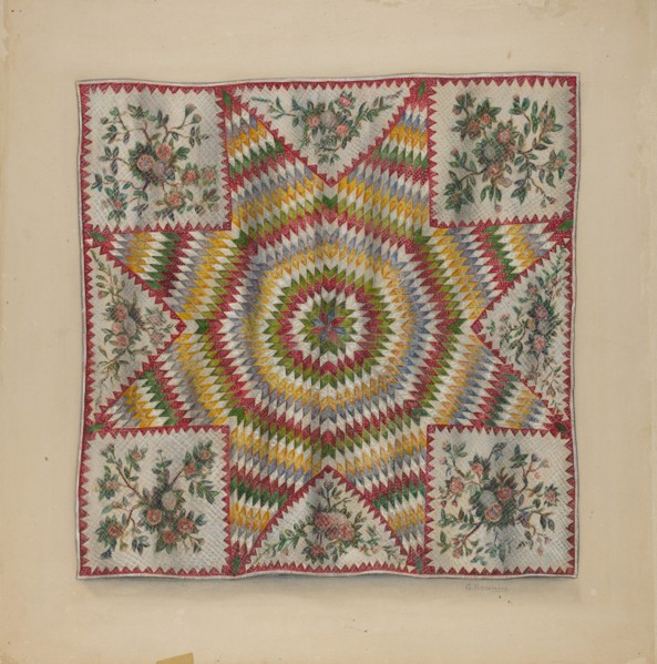 Quilt (Star of Bethlehem), 1935/1942.