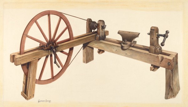 Bishop Hill: Woodturning Lathe, 1939.