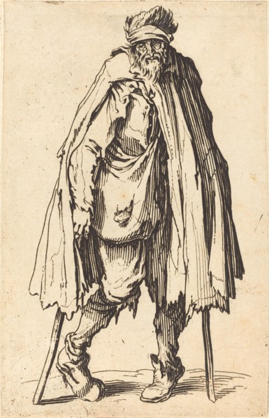 Beggar with Crutches and Sack, c. 1622.
