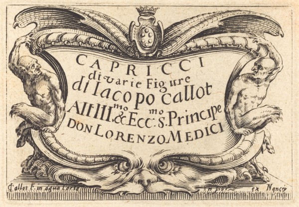 Title Page for "The Capricci", c. 1622.