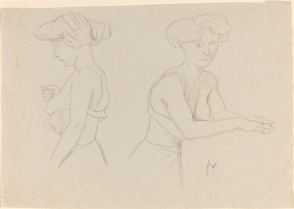 Two Studies of a Woman Dressing, 1890s.