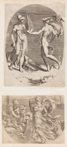 Mercury Presenting a Panpipe to Minerva.