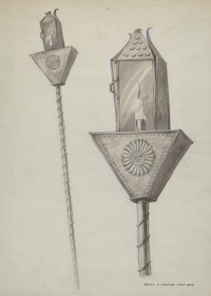Penitente Processional Lantern, c. 1937.
