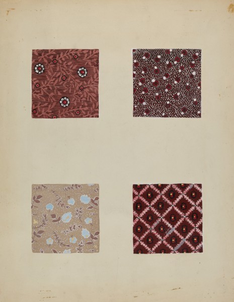Materials from Patchwork Quilt, c. 1936.