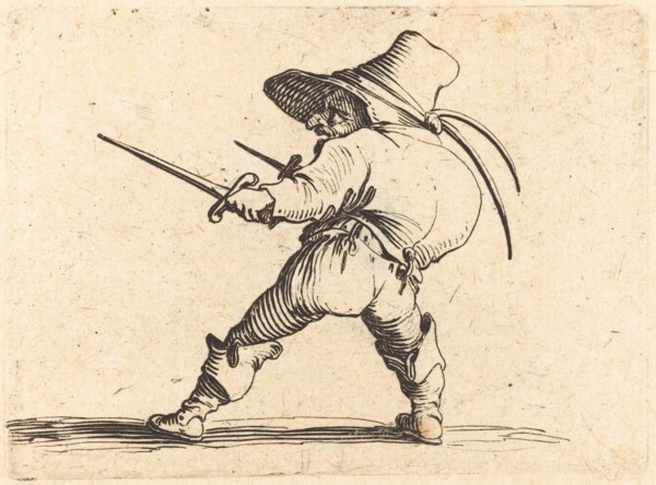 Duellist with Sword and Dagger, c. 1622.
