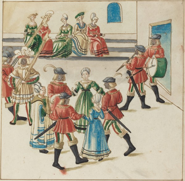 Three Couples in a Circle Dance, c. 1515.