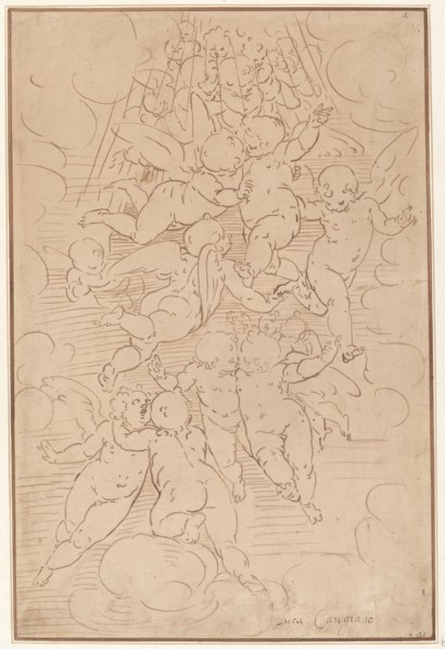 A Group of Angels in Glory, 18th century.