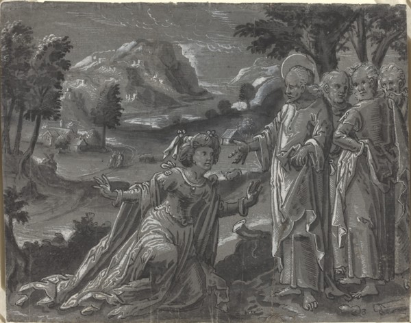 Christ and the Adulteress [recto], c. 1600.