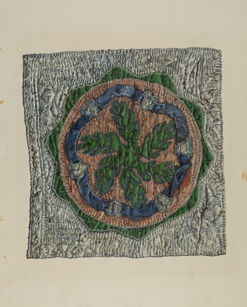 Quilt Block - "E. Cooper" Design, 1935/1942.