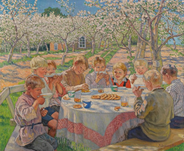 Tea In The Apple Orchard. Private Collection.