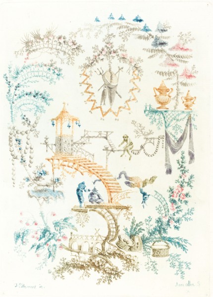 Chinese Arabesque with a Monkey, early 1760s.