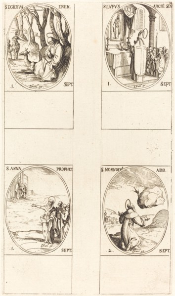 St. Giles; St. Lupus; St. Anne; St. Nonnosus.