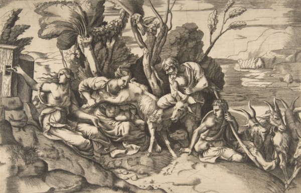 Jupiter suckled by the goat Amalthea, 1531-76.
