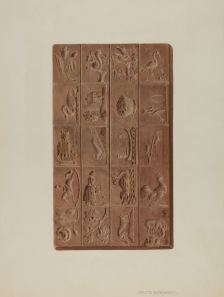 Springerle Board for Christmas Cakes, c. 1939.