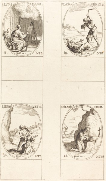St. Luke; St. Lucian; St. Irene; St. Hilarion.