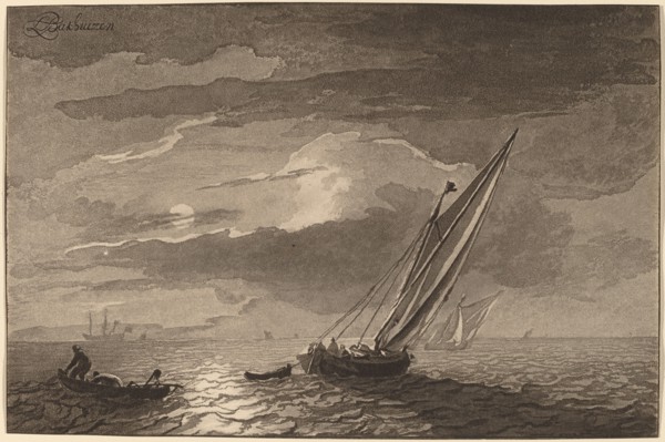 Seascape with Full Moon, 1779, published 1781.