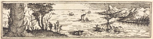 Landscape with a Lake and Sailing-Vessels, 1545.