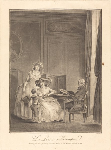 La leçon interrompue. [The interreupted lesson].