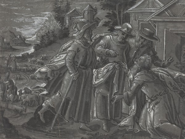 Abraham Entertaining the Angels [verso], c. 1600.