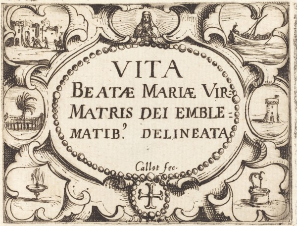 Title Page for "The Life of the Virgin in Emblems".