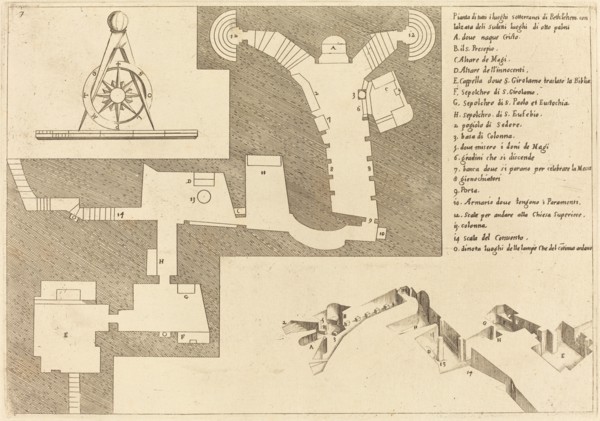 Plan of All the Important Places in Bethlehem, 1619.