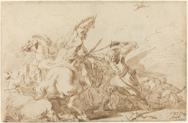A Battle between Oriental Cavalry and Soldiers, 1636.